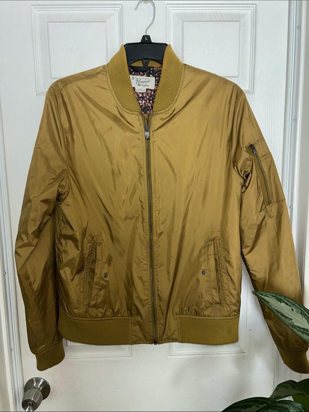 Original Penguin Men's Mustard Bomber Jacket